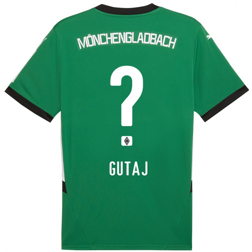 Kids Football Lindsay Gutaj #0 Green White Away Jersey 2024/25 T-Shirt Nz