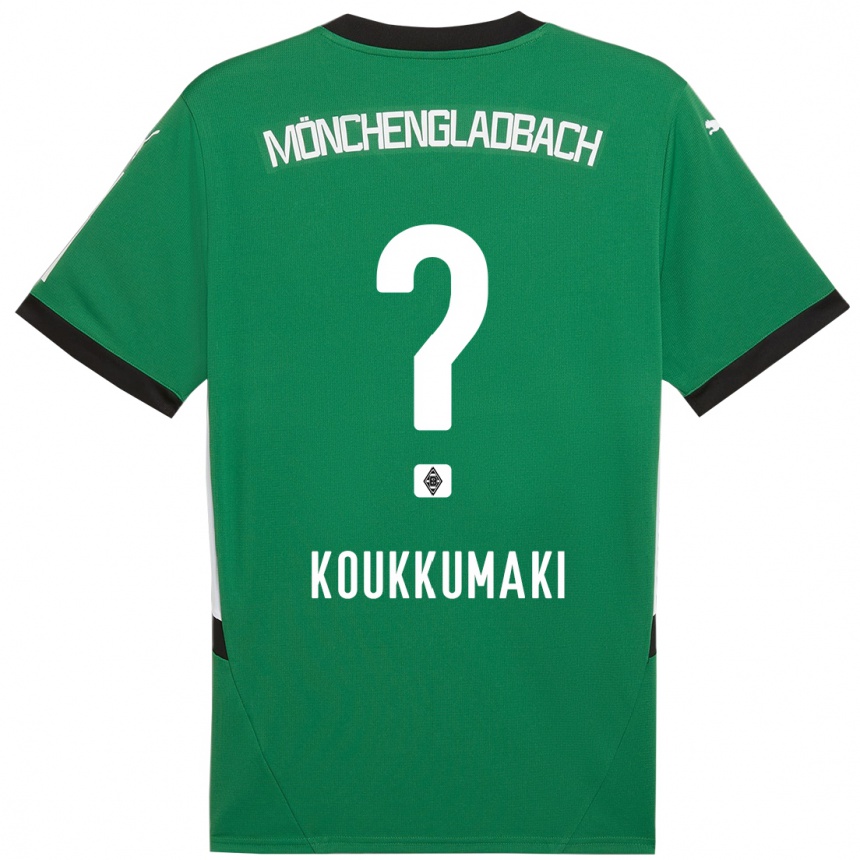 Kids Football Taavi Koukkumäki #0 Green White Away Jersey 2024/25 T-Shirt Nz