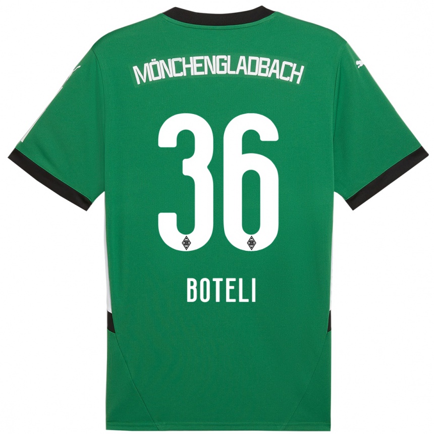 Kids Football Winsley Boteli #36 Green White Away Jersey 2024/25 T-Shirt Nz