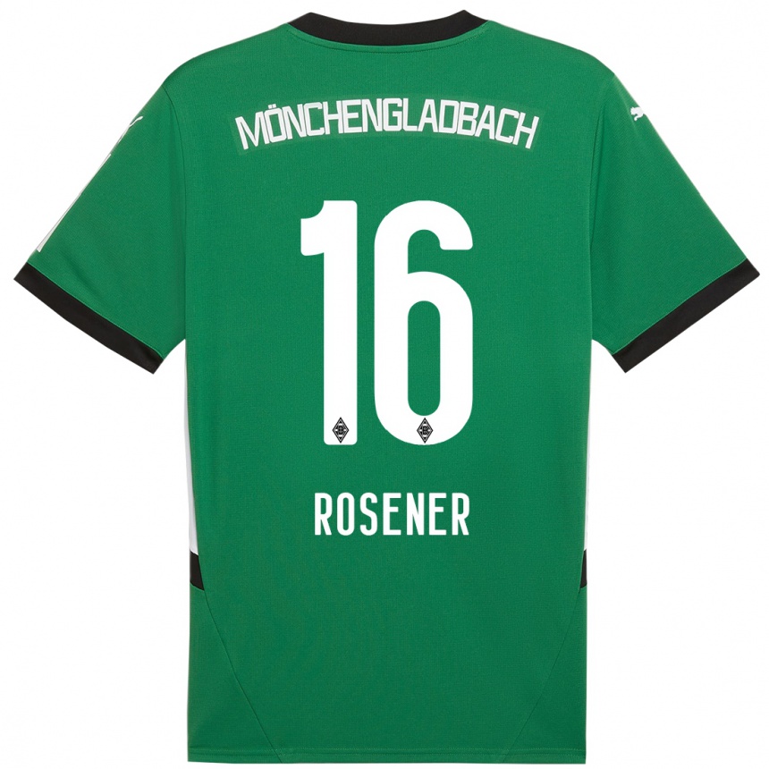 Kids Football Chiara Rösener #16 Green White Away Jersey 2024/25 T-Shirt Nz