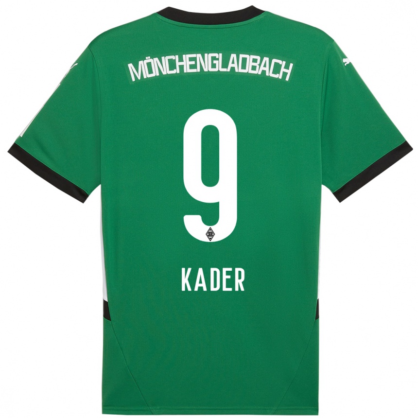 Kids Football Cagatay Kader #9 Green White Away Jersey 2024/25 T-Shirt Nz