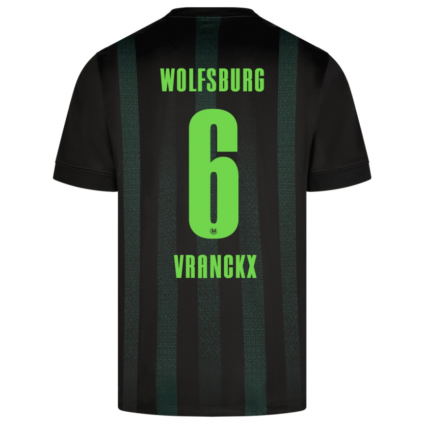 Kids Football Aster Vranckx #6 Dark Green Away Jersey 2024/25 T-Shirt Nz