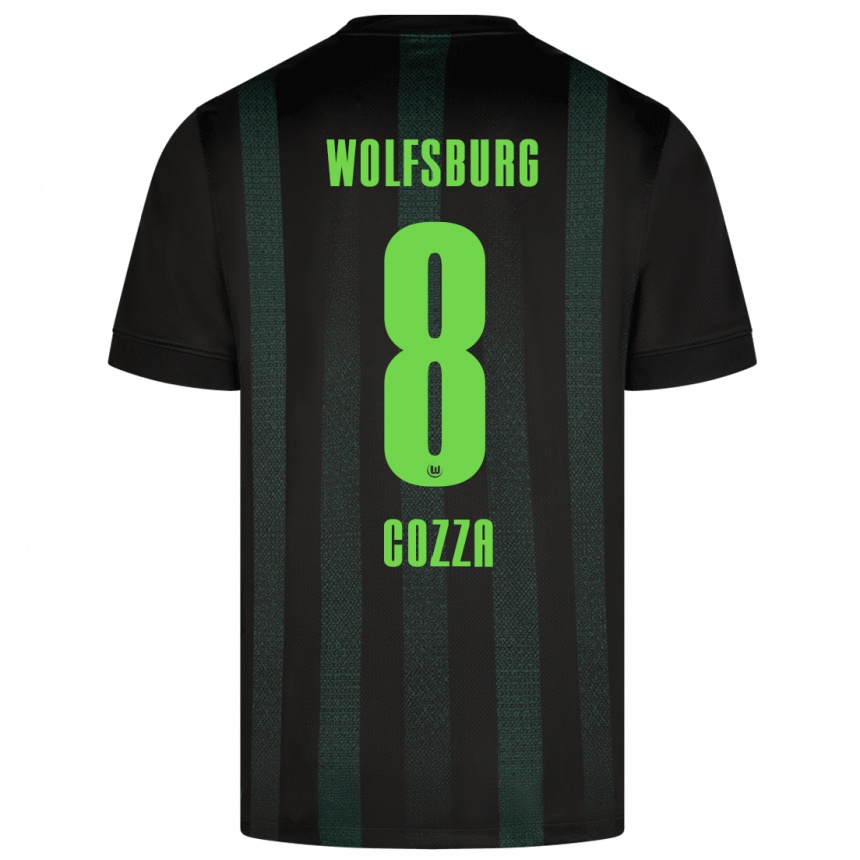 Kids Football Nicolas Cozza #8 Dark Green Away Jersey 2024/25 T-Shirt Nz