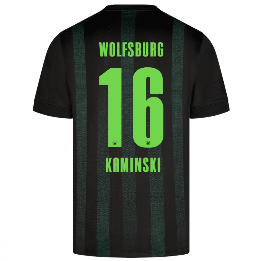 Kids Football Jakub Kaminski #16 Dark Green Away Jersey 2024/25 T-Shirt Nz