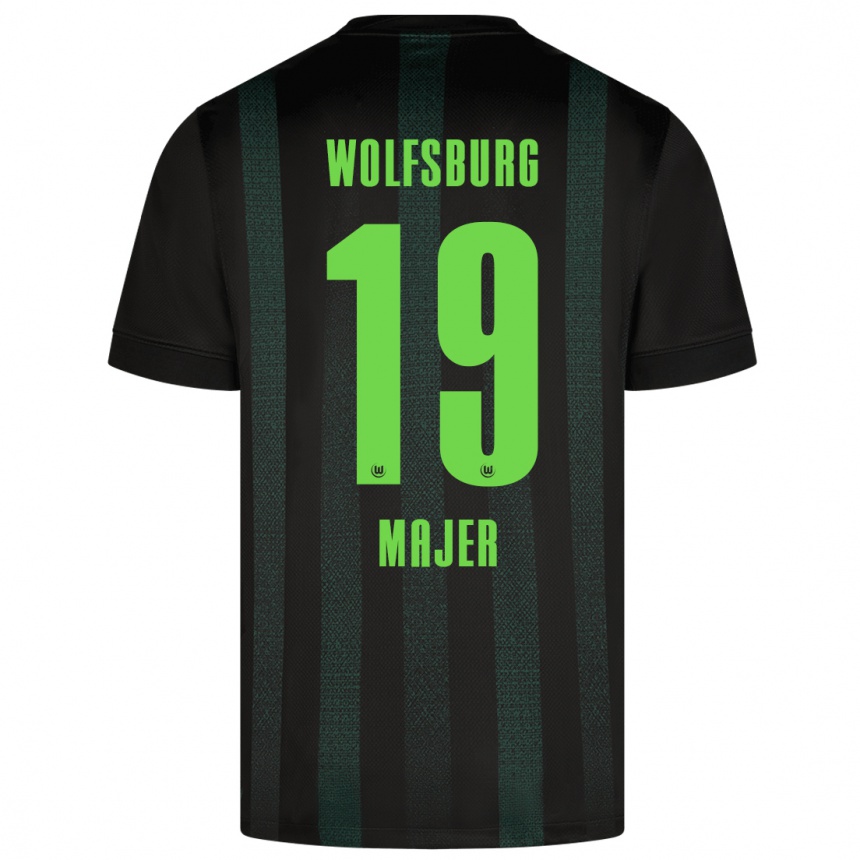 Kids Football Lovro Majer #19 Dark Green Away Jersey 2024/25 T-Shirt Nz