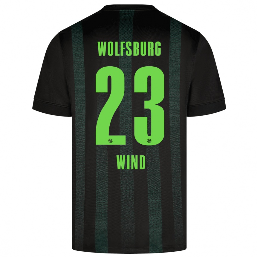 Kids Football Jonas Wind #23 Dark Green Away Jersey 2024/25 T-Shirt Nz