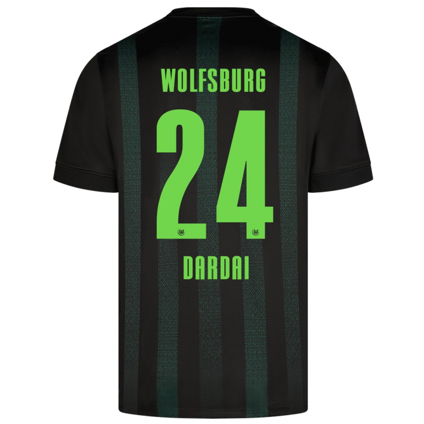 Kids Football Bence Dárdai #24 Dark Green Away Jersey 2024/25 T-Shirt Nz