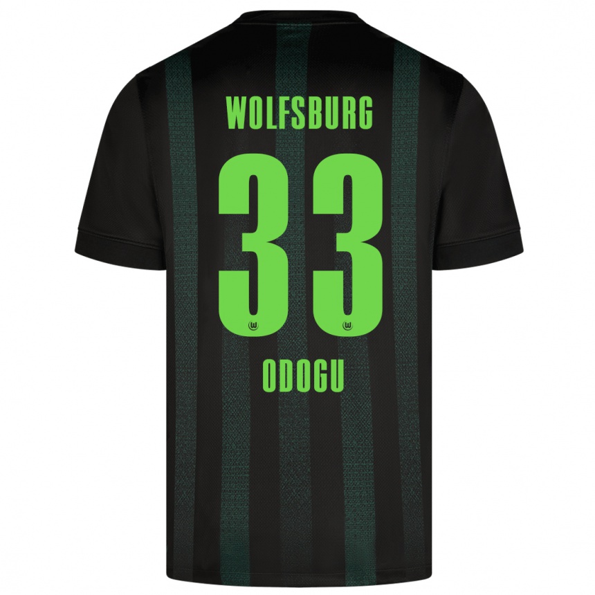 Kids Football David Odogu #33 Dark Green Away Jersey 2024/25 T-Shirt Nz