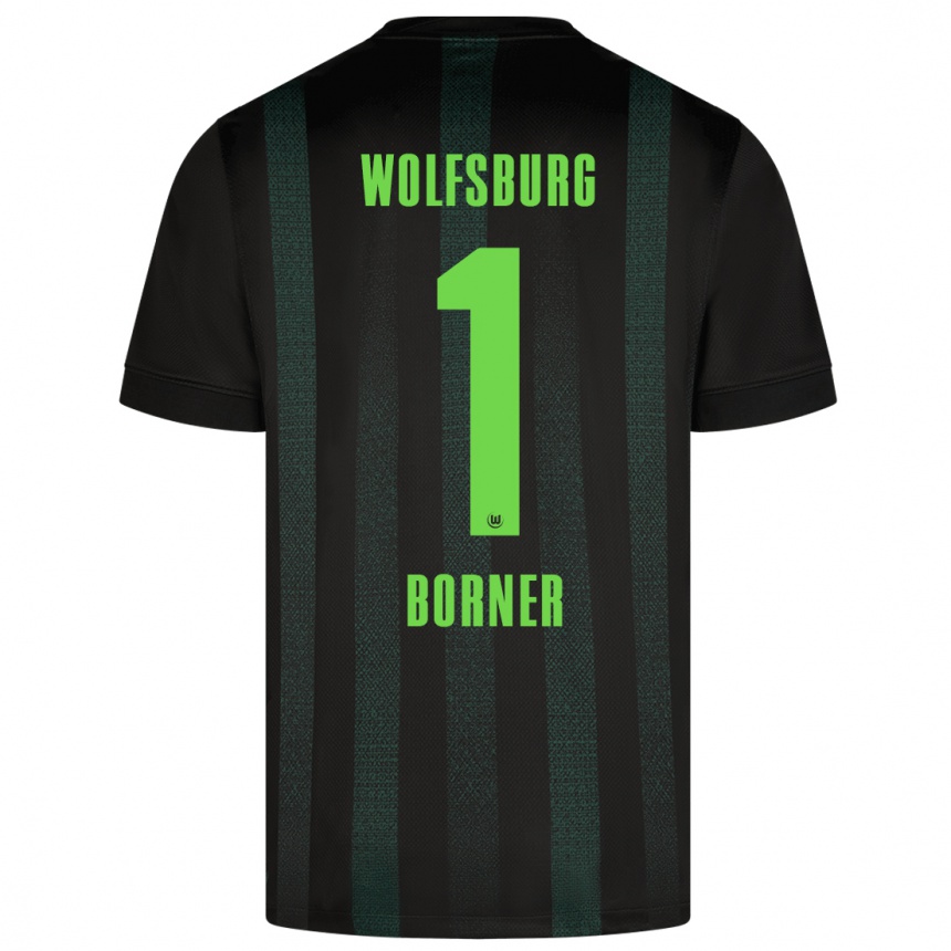 Kids Football Benedikt Börner #1 Dark Green Away Jersey 2024/25 T-Shirt Nz