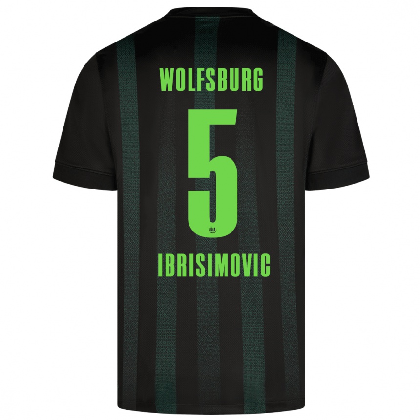 Kids Football Amar Ibrisimovic #5 Dark Green Away Jersey 2024/25 T-Shirt Nz