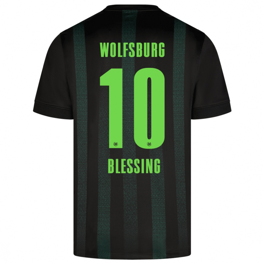 Kids Football Èlisée Blessing #10 Dark Green Away Jersey 2024/25 T-Shirt Nz