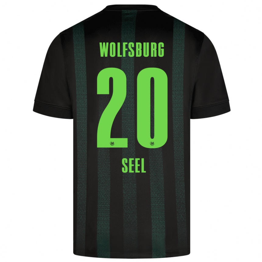 Kids Football William Seel #20 Dark Green Away Jersey 2024/25 T-Shirt Nz