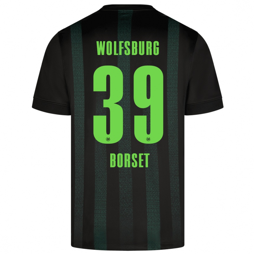 Kids Football Anders Rønne Børset #39 Dark Green Away Jersey 2024/25 T-Shirt Nz