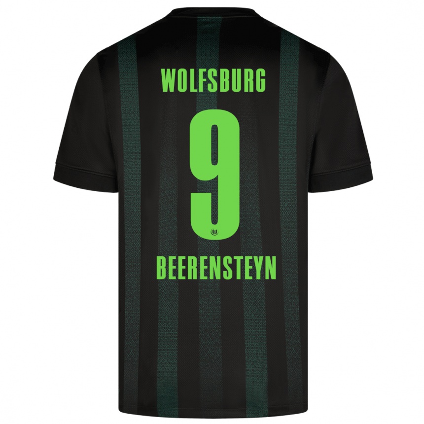 Kids Football Lineth Beerensteyn #9 Dark Green Away Jersey 2024/25 T-Shirt Nz