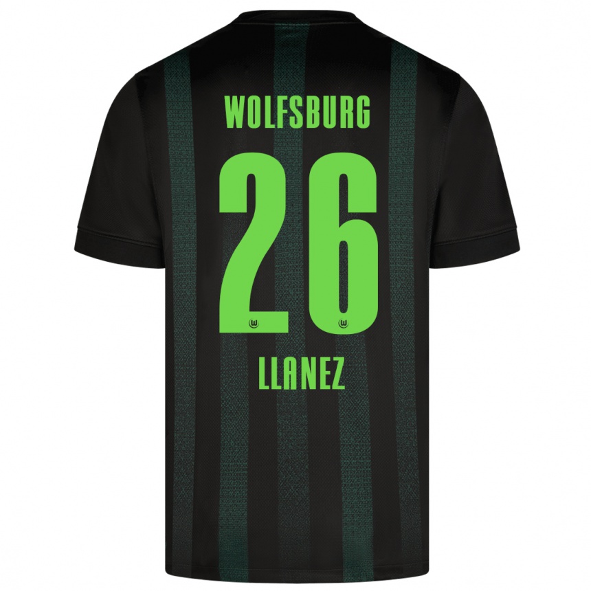 Kids Football Ulysses Llanez #26 Dark Green Away Jersey 2024/25 T-Shirt Nz