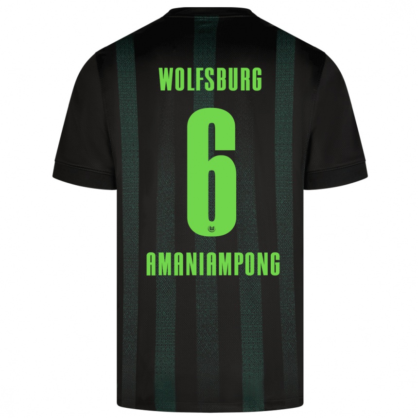 Kids Football Marces Amaniampong #6 Dark Green Away Jersey 2024/25 T-Shirt Nz