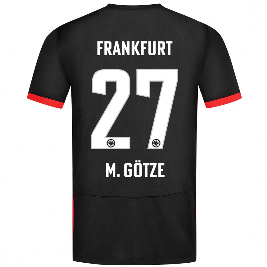 Kids Football Mario Götze #27 Black Away Jersey 2024/25 T-Shirt Nz