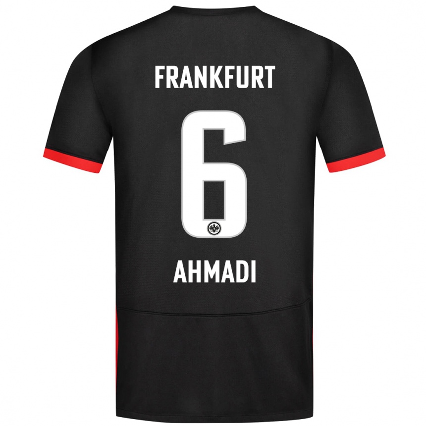 Kids Football Shayan Ahmadi #6 Black Away Jersey 2024/25 T-Shirt Nz