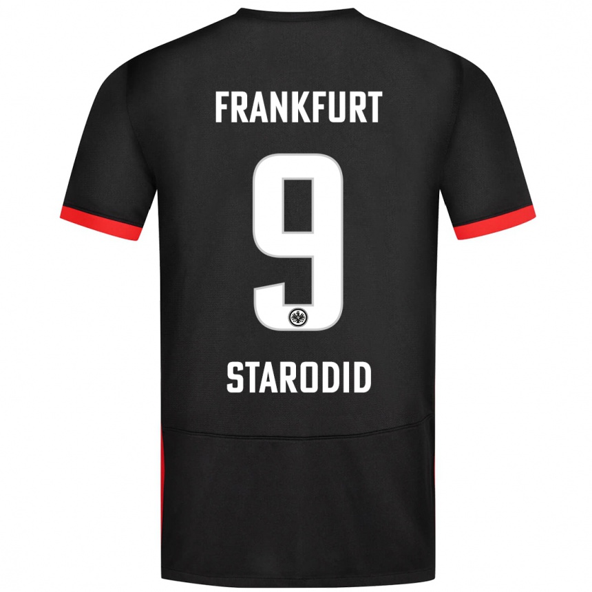 Kids Football Daniel Starodid #9 Black Away Jersey 2024/25 T-Shirt Nz