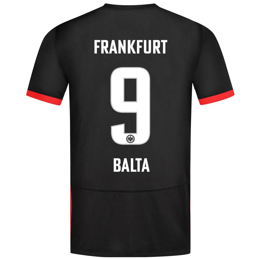 Kids Football Sahin Balta #9 Black Away Jersey 2024/25 T-Shirt Nz