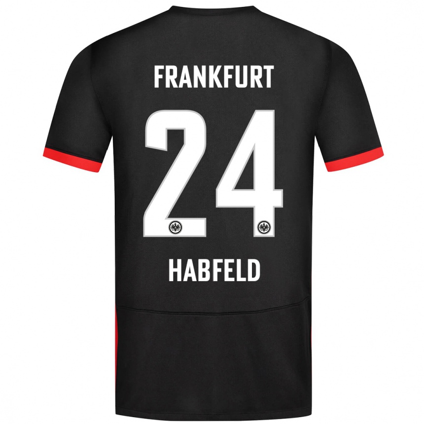 Kids Football Josef Haßfeld #24 Black Away Jersey 2024/25 T-Shirt Nz