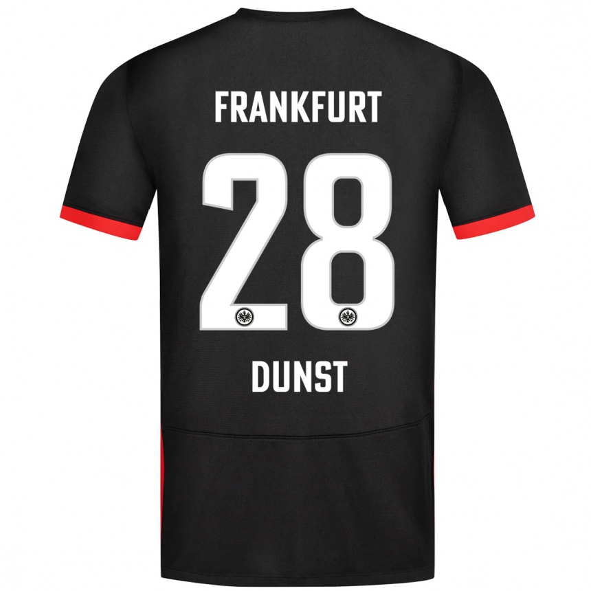 Kids Football Barbara Dunst #28 Black Away Jersey 2024/25 T-Shirt Nz