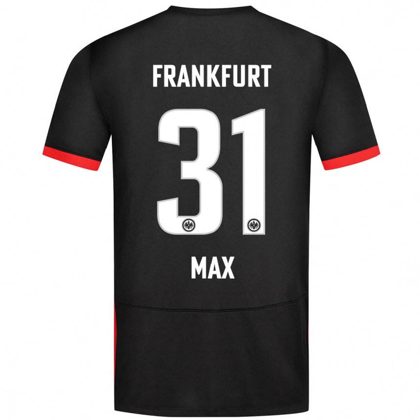 Kids Football Philipp Max #31 Black Away Jersey 2024/25 T-Shirt Nz