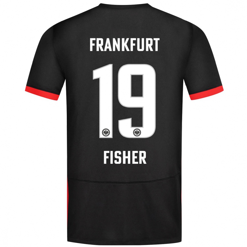 Kids Football Ben-Luca Fisher #19 Black Away Jersey 2024/25 T-Shirt Nz