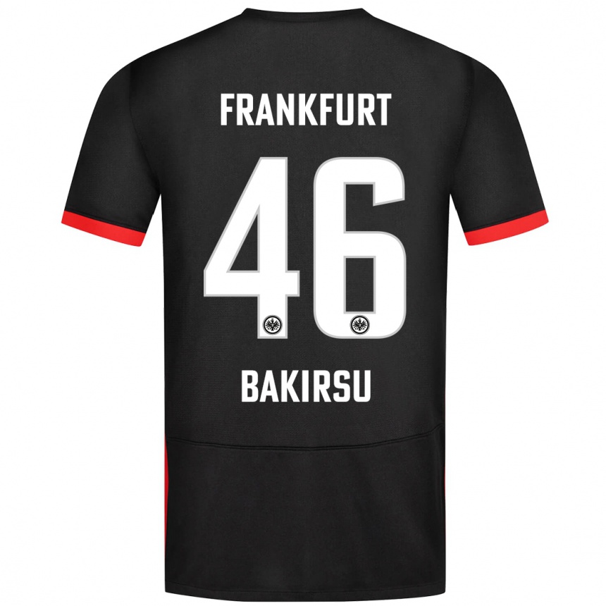 Kids Football Hüseyin Bakirsu #46 Black Away Jersey 2024/25 T-Shirt Nz