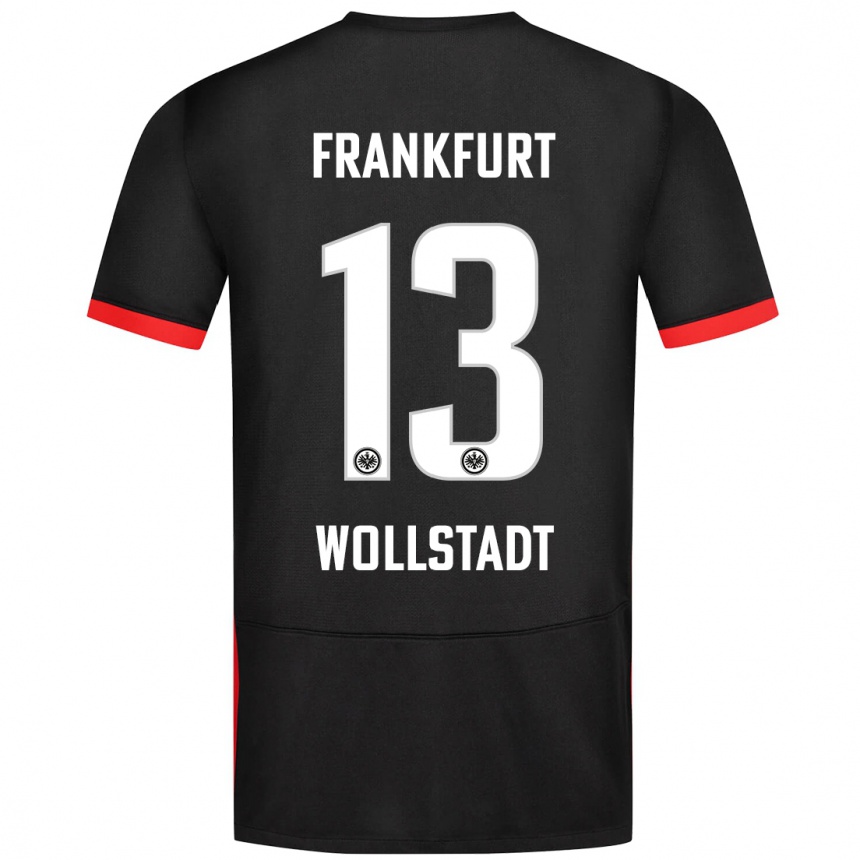 Kids Football Fabio Wollstadt #13 Black Away Jersey 2024/25 T-Shirt Nz