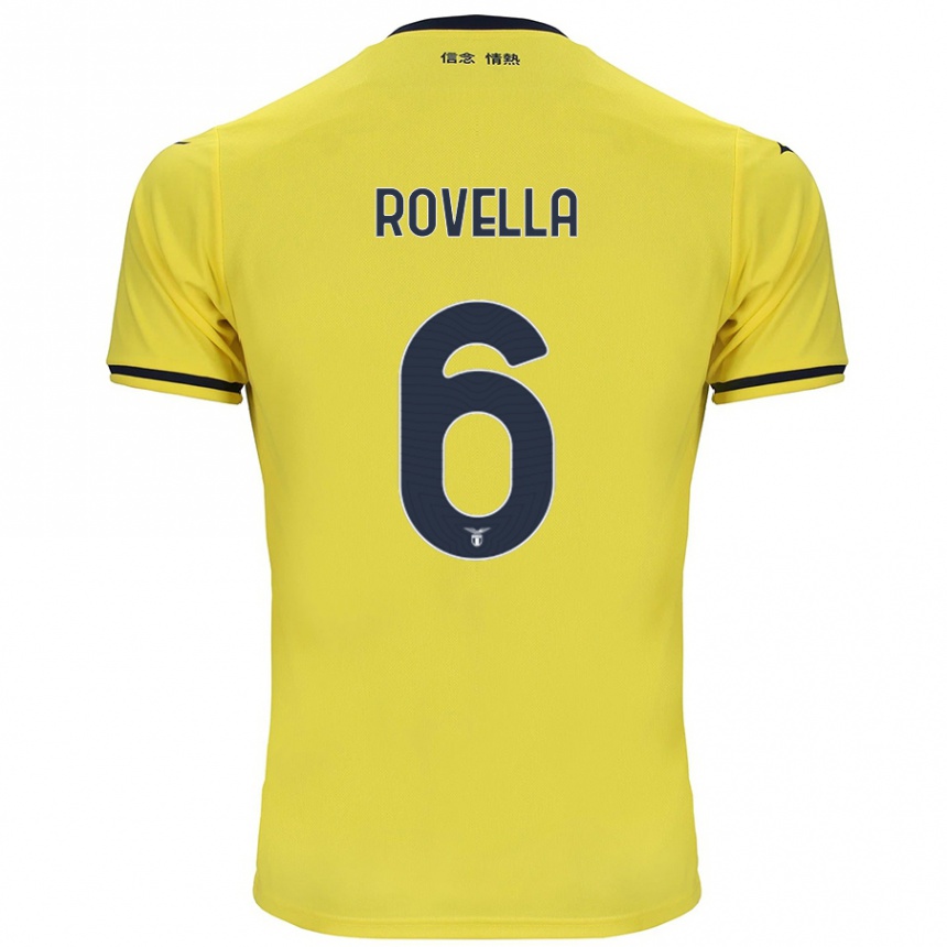 Kids Football Nicolo Rovella #6 Yellow Away Jersey 2024/25 T-Shirt Nz