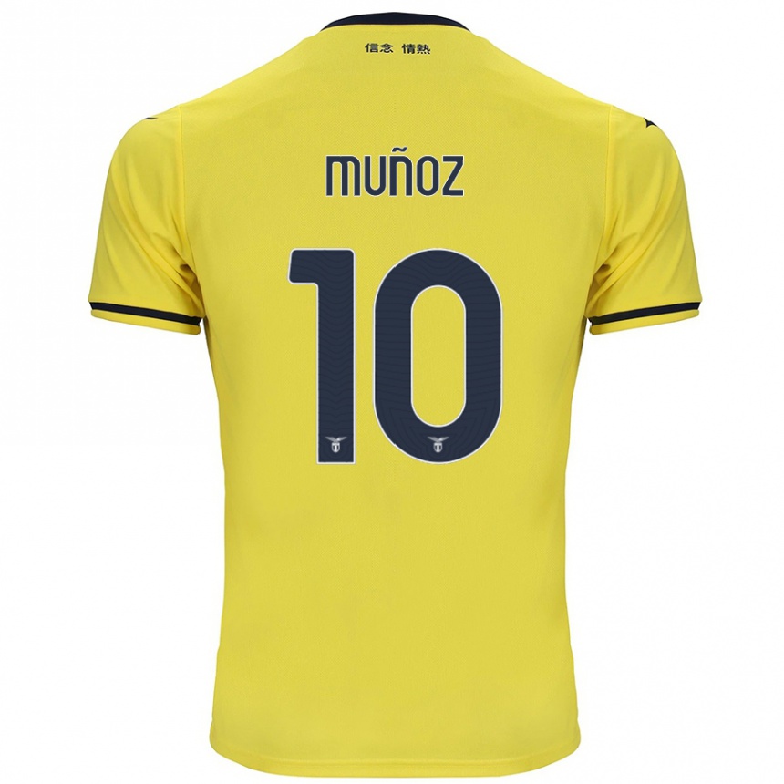 Kids Football Cristo Muñoz #10 Yellow Away Jersey 2024/25 T-Shirt Nz