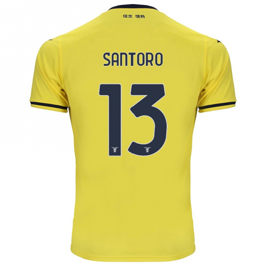 Kids Football Martina Santoro #13 Yellow Away Jersey 2024/25 T-Shirt Nz