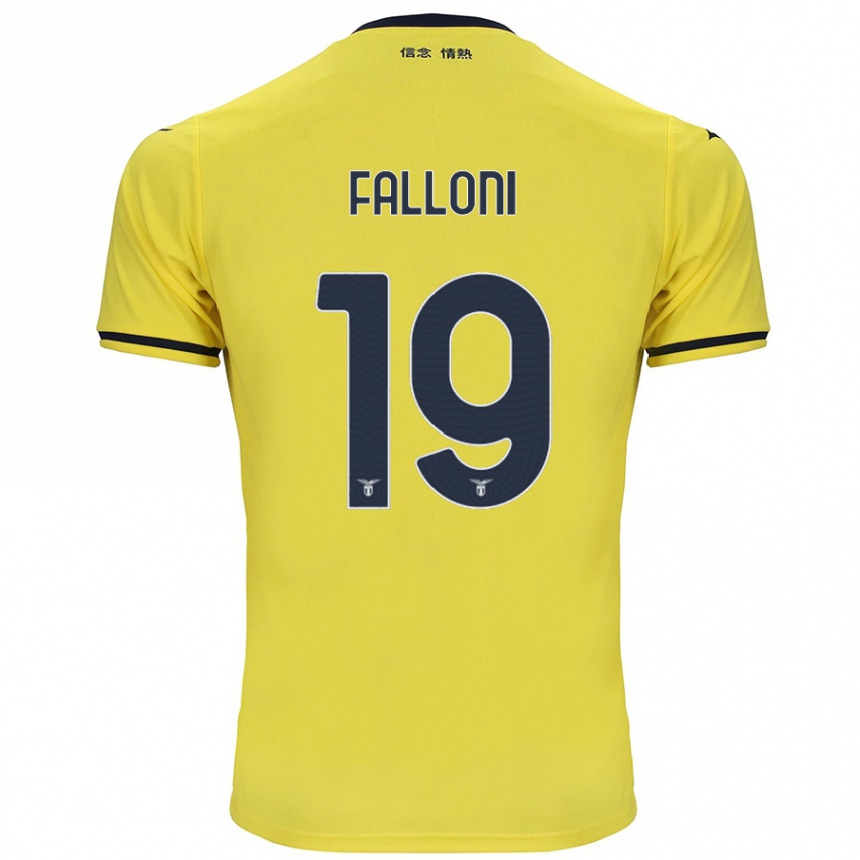 Kids Football Ludovica Falloni #19 Yellow Away Jersey 2024/25 T-Shirt Nz