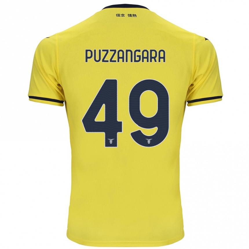 Kids Football Angelo Antonio Puzzangara #49 Yellow Away Jersey 2024/25 T-Shirt Nz