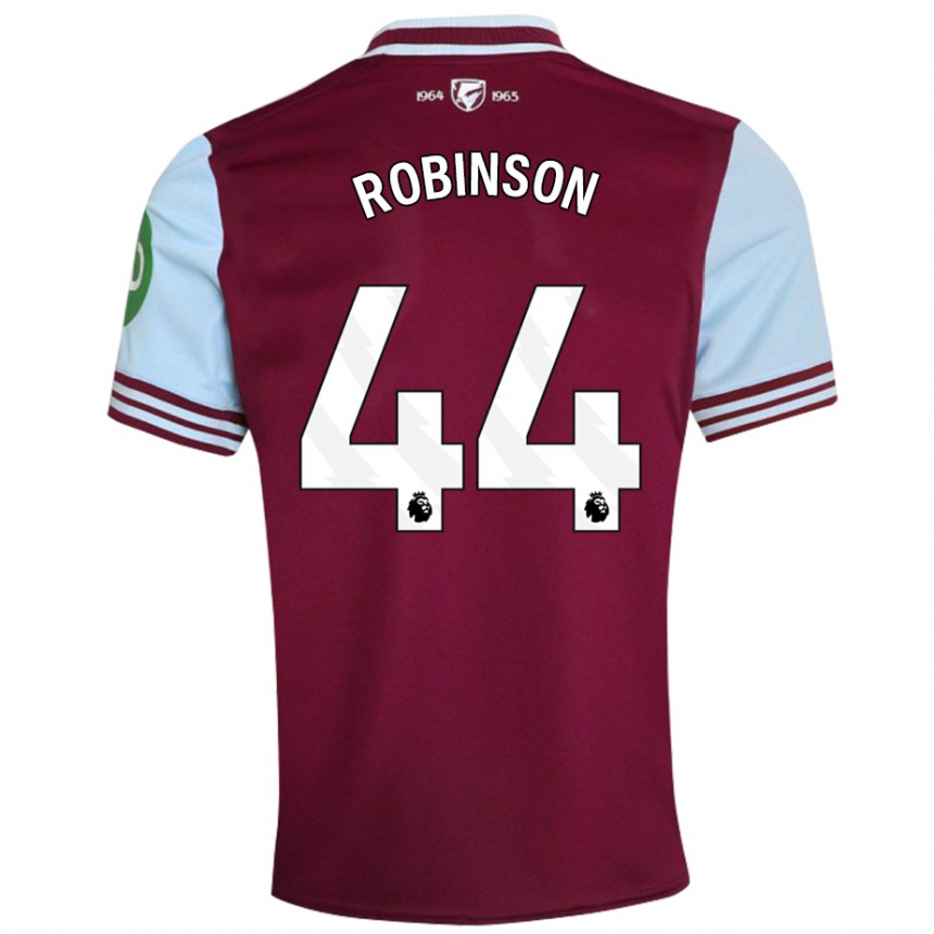 Men Football Junior Robinson #44 Dark Red Home Jersey 2024/25 T-Shirt Nz