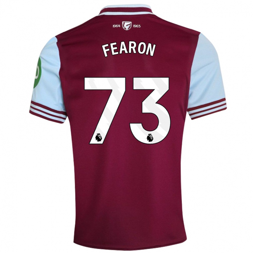 Men Football Preston Fearon #73 Dark Red Home Jersey 2024/25 T-Shirt Nz