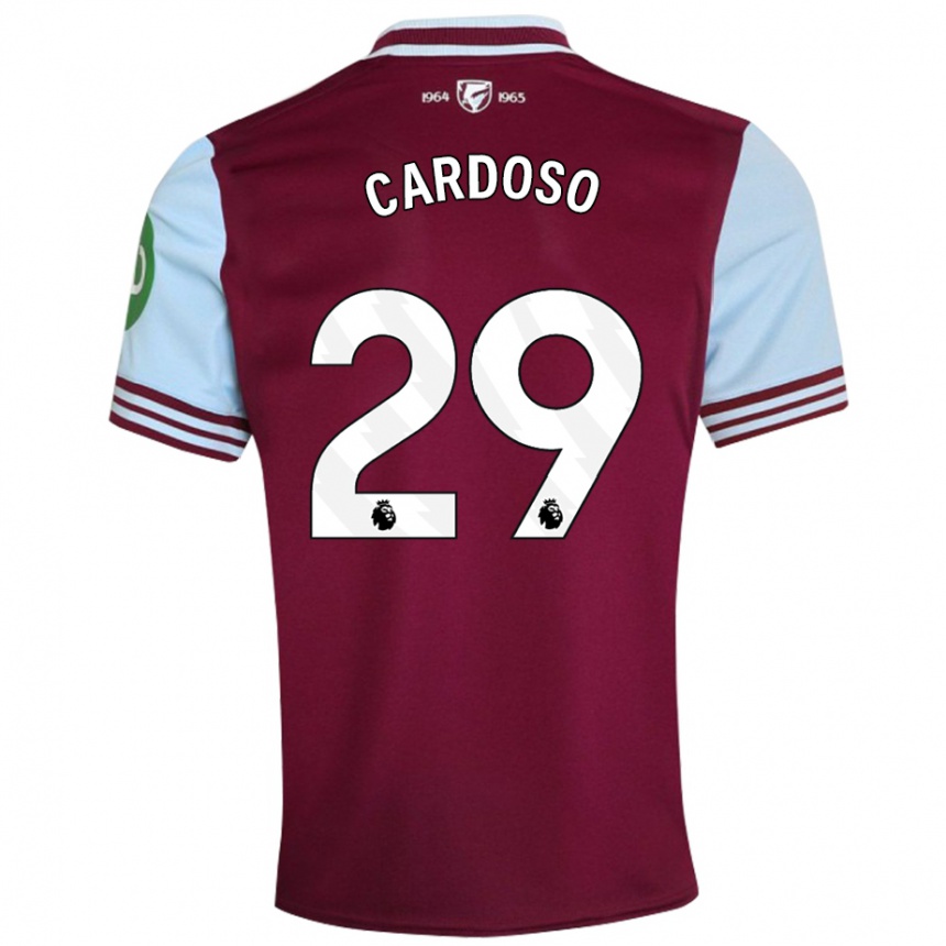 Men Football Goncalo Cardoso #29 Dark Red Home Jersey 2024/25 T-Shirt Nz