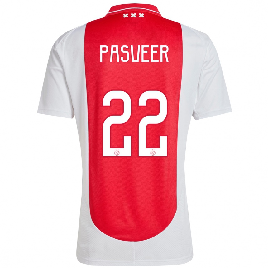 Men Football Remko Pasveer #22 Red White Home Jersey 2024/25 T-Shirt Nz