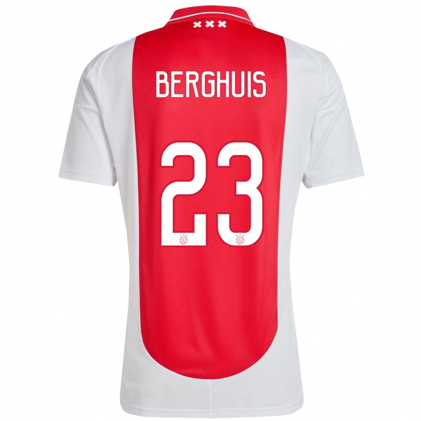 Men Football Steven Berghuis #23 Red White Home Jersey 2024/25 T-Shirt Nz