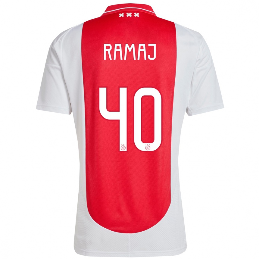 Men Football Diant Ramaj #40 Red White Home Jersey 2024/25 T-Shirt Nz