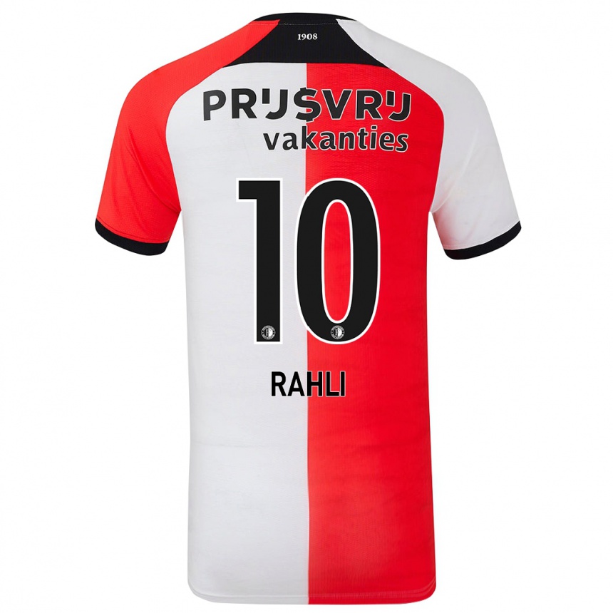 Men Football Khalid Rahli #10 Red White Home Jersey 2024/25 T-Shirt Nz