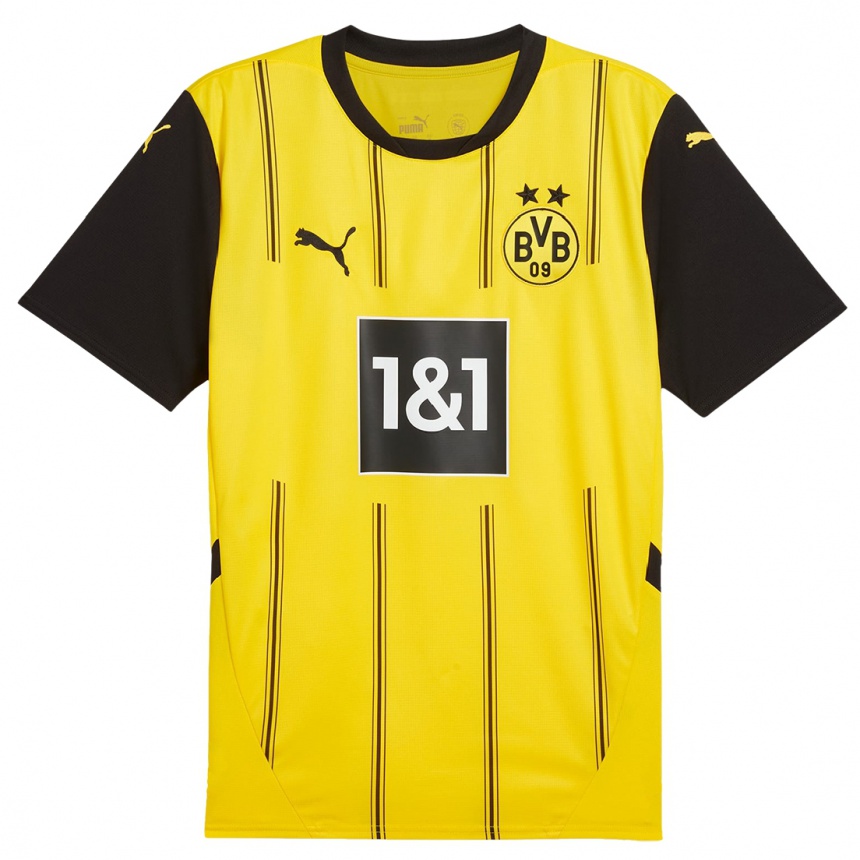 Men Football Freriks Merel #20 Yellow Black Home Jersey 2024/25 T-Shirt Nz