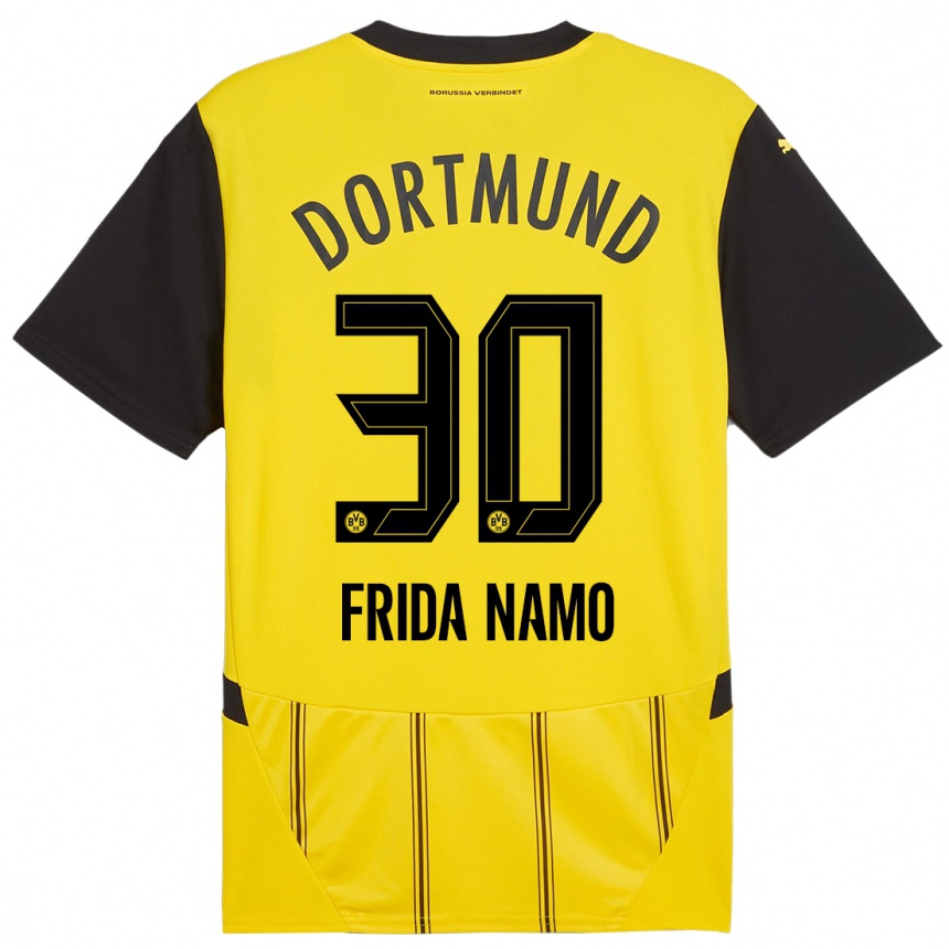 Men Football Ronning Frida Namo #30 Yellow Black Home Jersey 2024/25 T-Shirt Nz