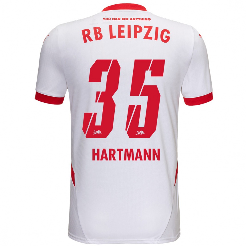 Men Football Fabrice Hartmann #35 White Red Home Jersey 2024/25 T-Shirt Nz