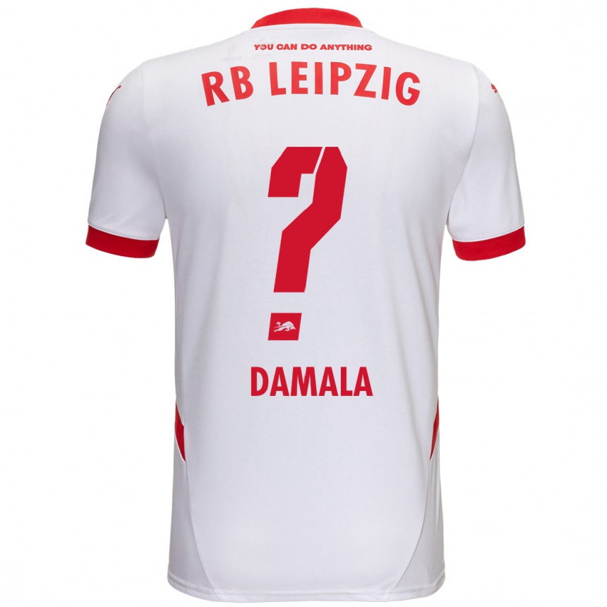 Men Football Bilal Damala #0 White Red Home Jersey 2024/25 T-Shirt Nz