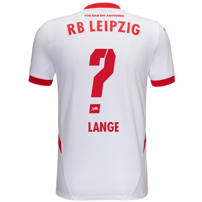 Men Football Oskar Lange #0 White Red Home Jersey 2024/25 T-Shirt Nz