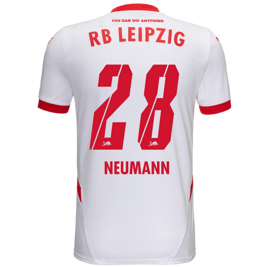 Men Football Cenny Neumann #28 White Red Home Jersey 2024/25 T-Shirt Nz