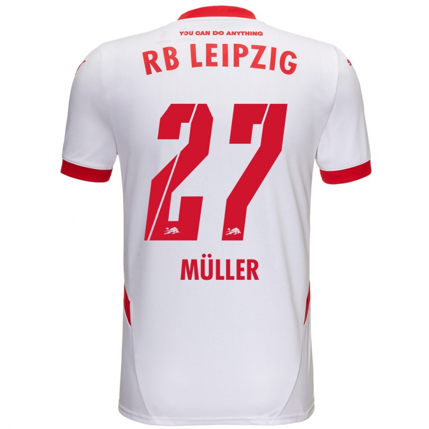 Men Football Marlene Müller #27 White Red Home Jersey 2024/25 T-Shirt Nz