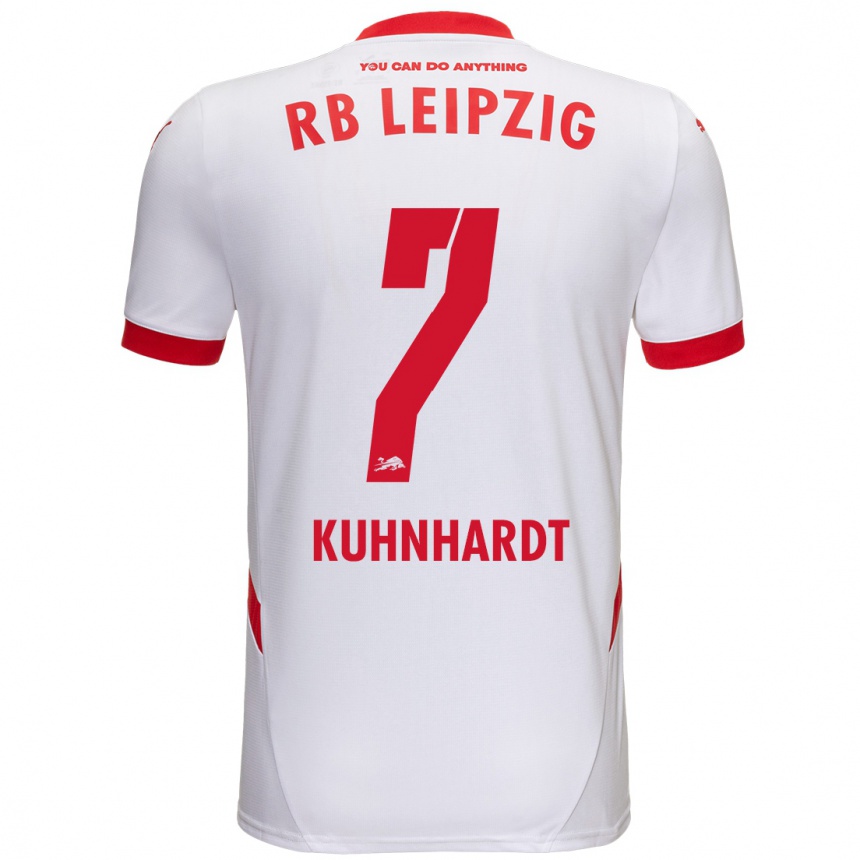 Men Football Paul Kühnhardt #7 White Red Home Jersey 2024/25 T-Shirt Nz